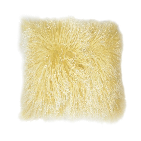 Mongolian hand dyed sheepskin pillow cover Aviva Stanoff Signature Collection. - Picture 1 of 1